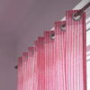 French Style Red Stripped Curtains - Image 4