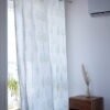 Indian Summer Aqua Poppy Cotton Curtains - Image 3