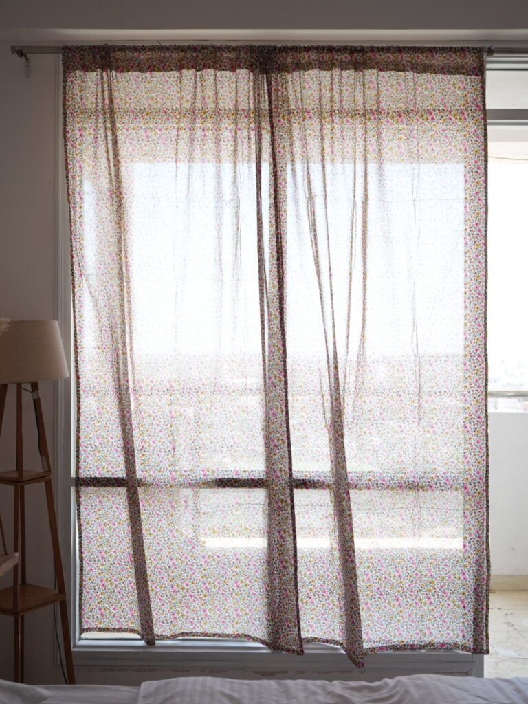 Little Foral Drops Sheer Cotton Curtains