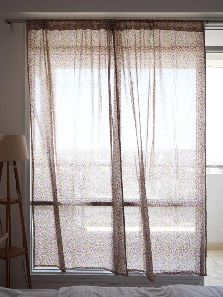Little Foral Drops Sheer Cotton Curtains