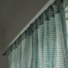 green curtains