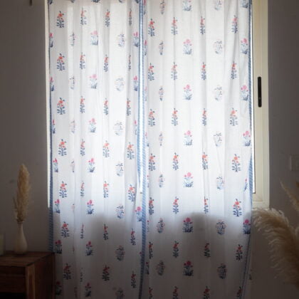 block printed curtains