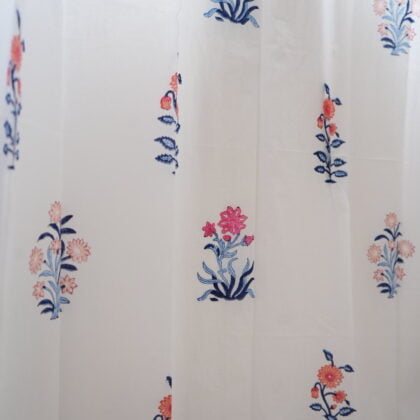 block printed curtains