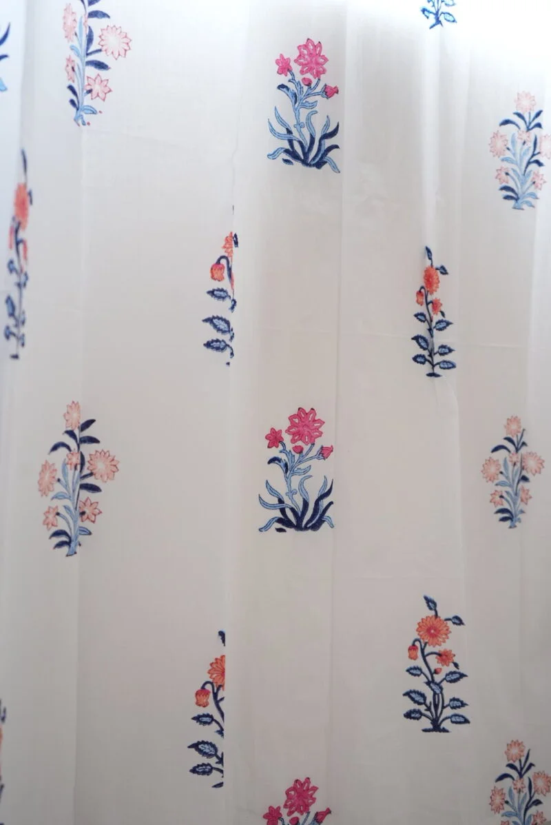 block printed curtains