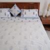 Premium Floral White Block Printed Dohar – Authentic Craftsmanship & Cozy Comfort AC Quilt - Image 4