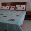 Elegant Torquoise Textured & Buta Print Bedsheet | Premium Cotton Comfort - Image 5
