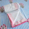Traditional Blue Striped Block Elegant Printed Dohar - Image 2