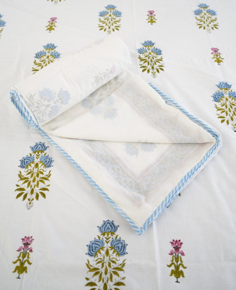 Beautiful Multibuta Premium Block Printed Dohar in just 7,355