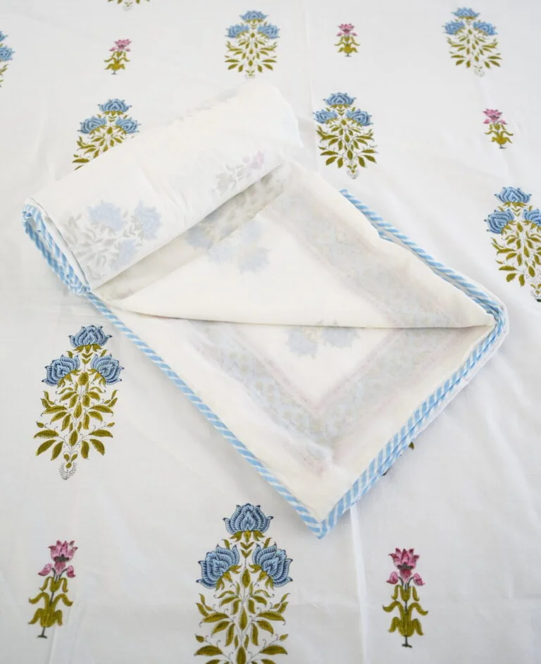 Beautiful Multibuta Premium Block Printed Dohar in just 7,355