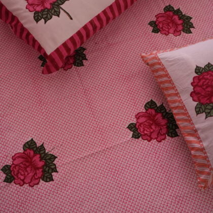 bedsheet for bed, cotton bedsheet, block printed bedsheet, hand block printed bedsheet