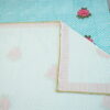 Hand Block Printed Rose Print Torquoise Trendy Dohar - Image 3