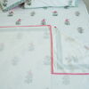 Refreshing Green Floral Vibes White Traditional Dohar – Elegant, Pure & Handcrafted Comfort - Image 6
