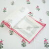 Refreshing Green Floral Vibes White Traditional Dohar – Elegant, Pure & Handcrafted Comfort - Image 3
