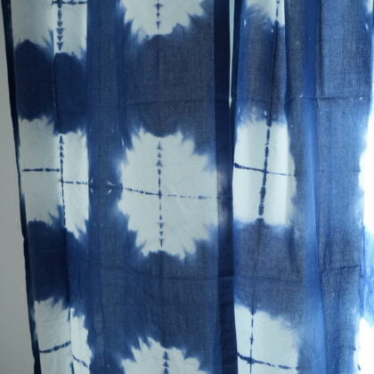 blue curtains
