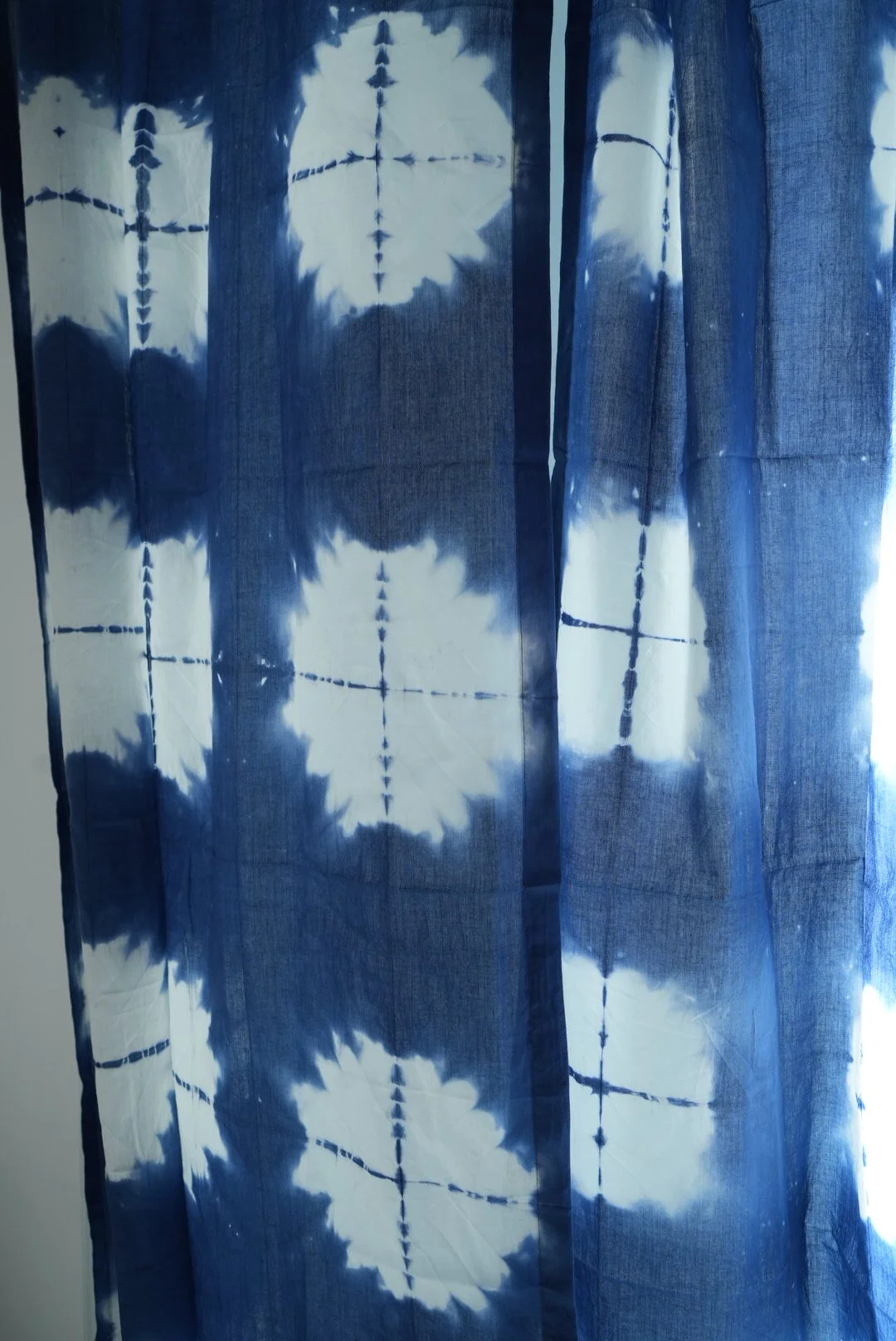 blue curtains