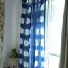blue curtains