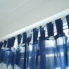 blue curtains