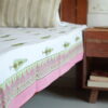 Exquisite Minimalist Cypress Tree Print White Bedsheet | Premium Cotton Comfort at ₹3,199 - Image 3