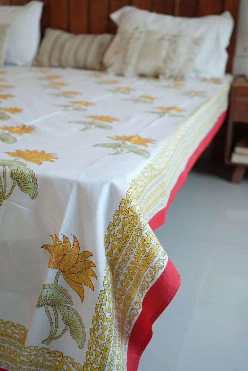bedsheets, block printed bedsheet, king size bedsheet