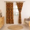 dark yellow velvet curtains