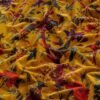 dark yellow velvet curtains