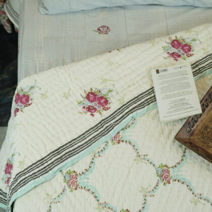 hand block printed quilts