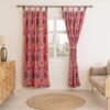 light pink velvet curtains