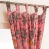 light pink velvet curtains