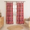 light pink velvet curtains