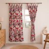 pink velvet curtains