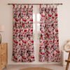 pink velvet curtains