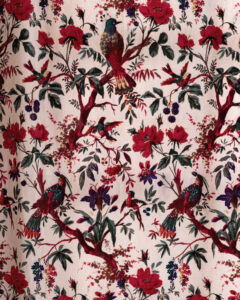 pink velvet curtains