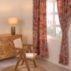 peach velvet curtains