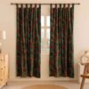 dark green velvet curtains