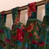 dark green velvet curtains