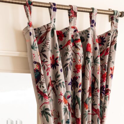 grey velvet curtains