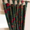 dark green velvet curtains