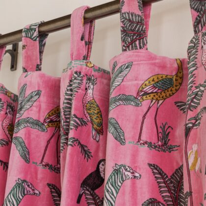 Hot Pink Velvet Curtains