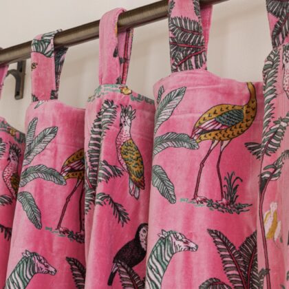 Hot Pink Velvet Curtains