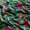 dark green velvet curtains