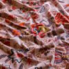 peach velvet curtains