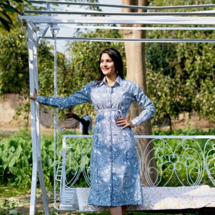 Sky Blue cotton dress