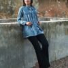 Blue cotton dress