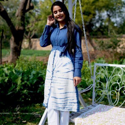 Classic block printed dress
