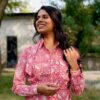 5 Reasons to Love This Breathtaking Pink Floral Cotton Short Dress for Women - Image 4