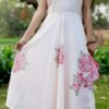 White Flower Stunning Print Cotton Sleeveless Long Dress – Fresh & Elegant Look at only 3,399 - Image 3