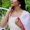 White Flower Stunning Print Cotton Sleeveless Long Dress – Fresh & Elegant Look at only 3,399 - Image 5