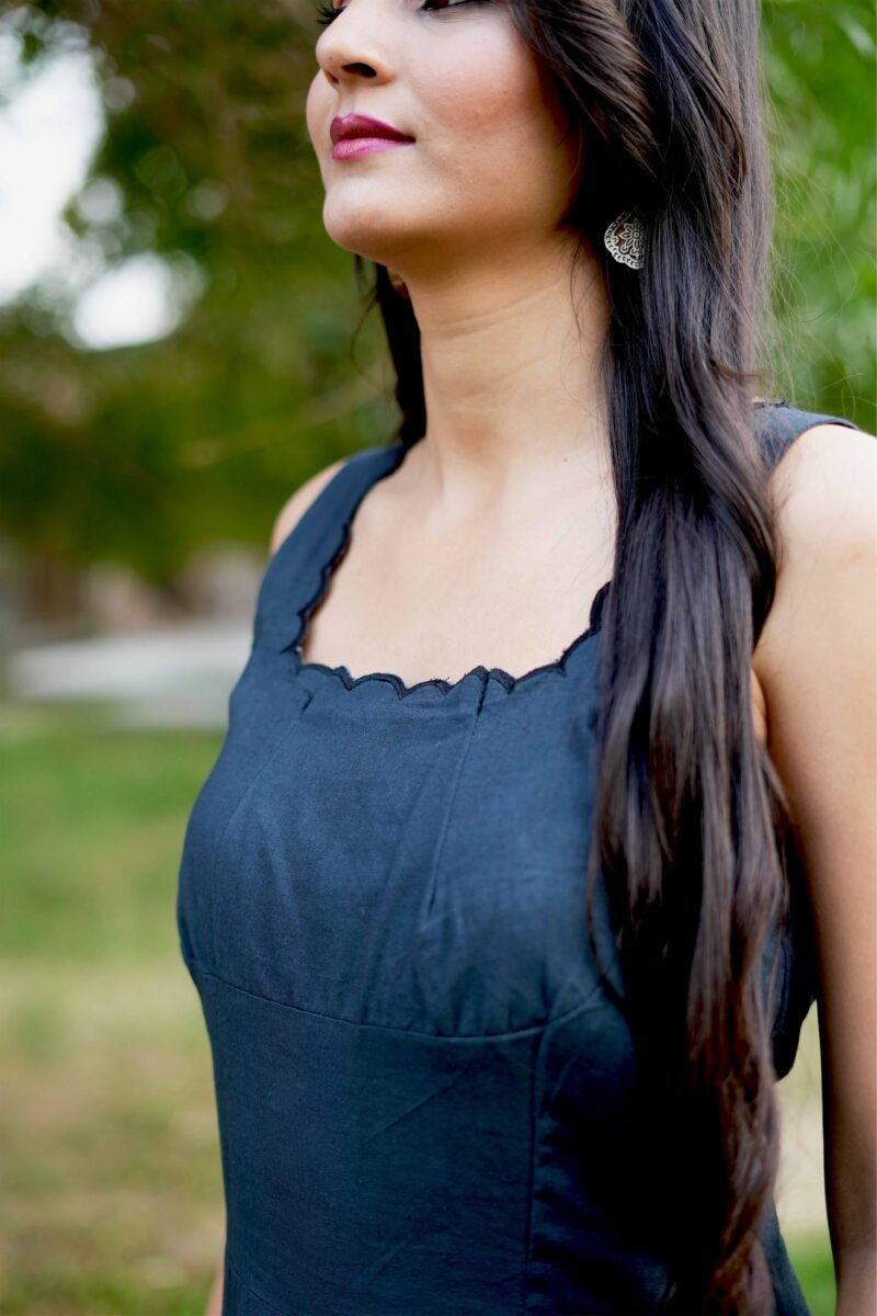 Beautiful Cotton Tie-Dye Sleeveless Dress - Image 4