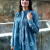 Blue Cotton Ladies Tie-Dye Tunic trendy top at 1449 - Image 6