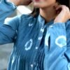 Blue Cotton Ladies Tie-Dye Tunic trendy top at 1449 - Image 3